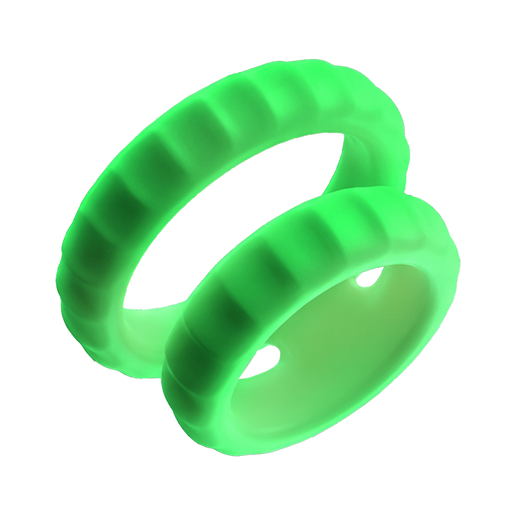 Glowloop Dual anello fallico glow in the dark con doppio anello, luce verde