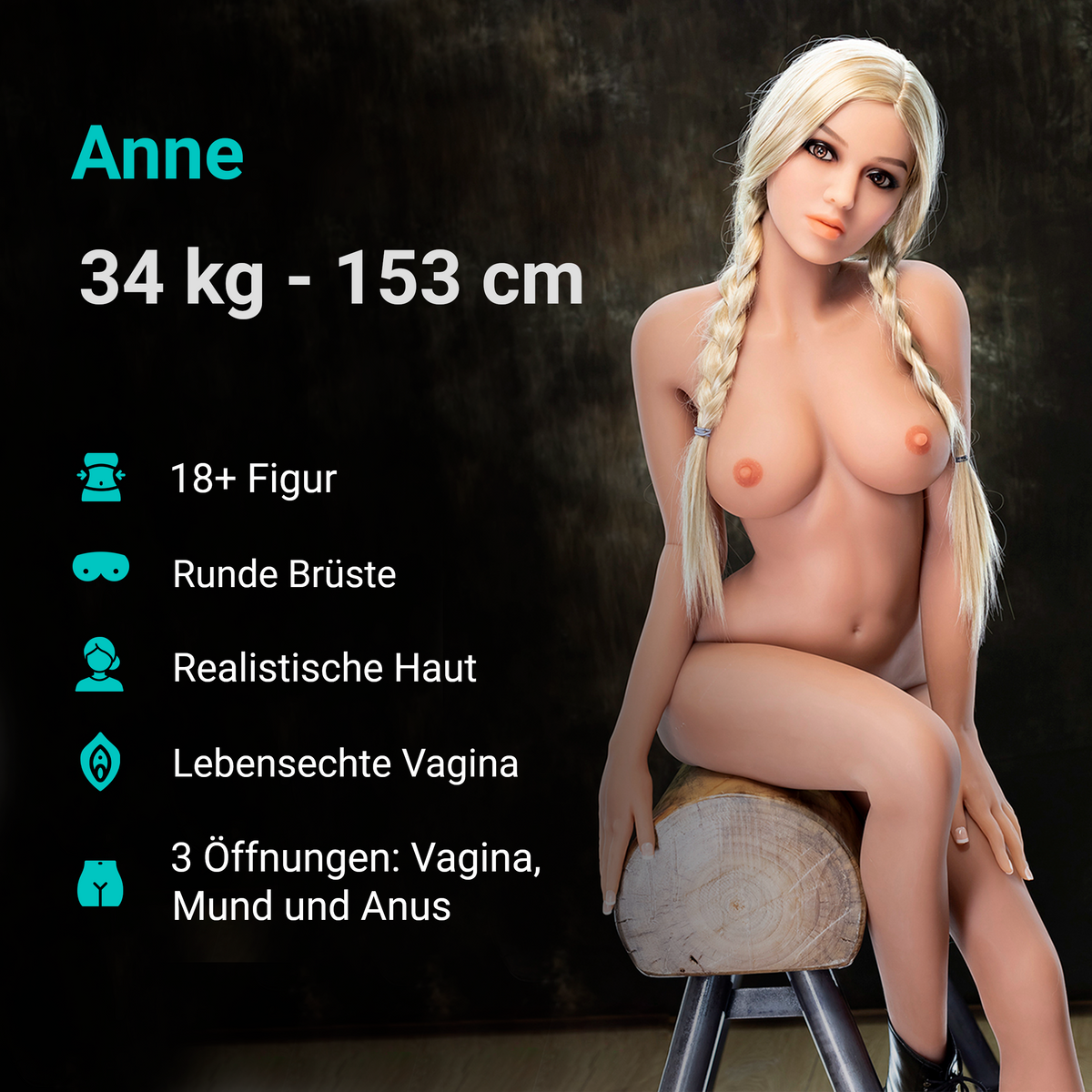 Anne Beschreibung, lebensechte Sexpuppe