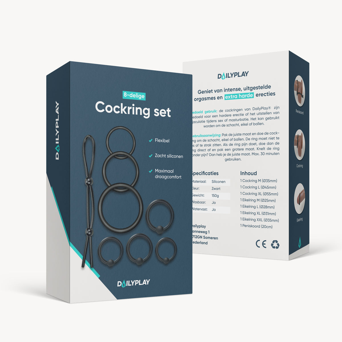 Anelli fallici scatola, sex toys per uomo