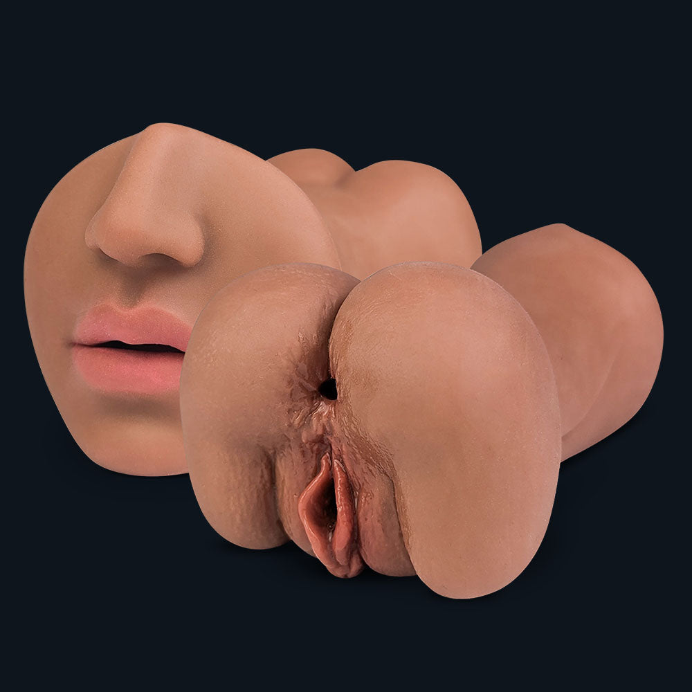 Suzan pocket pussy 3 in 1 with mouth, vaginal and anal openings, front view