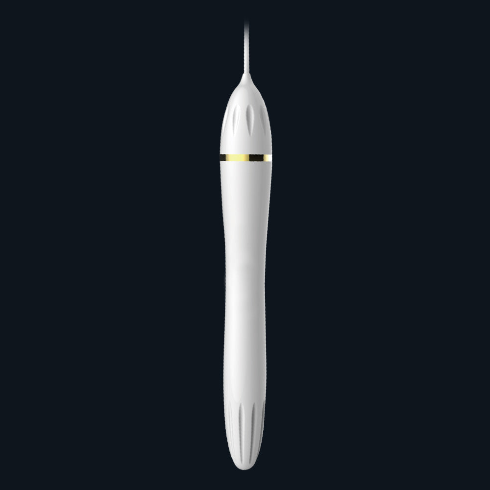 Riscaldatore bianco con cavo USB e anello dorato